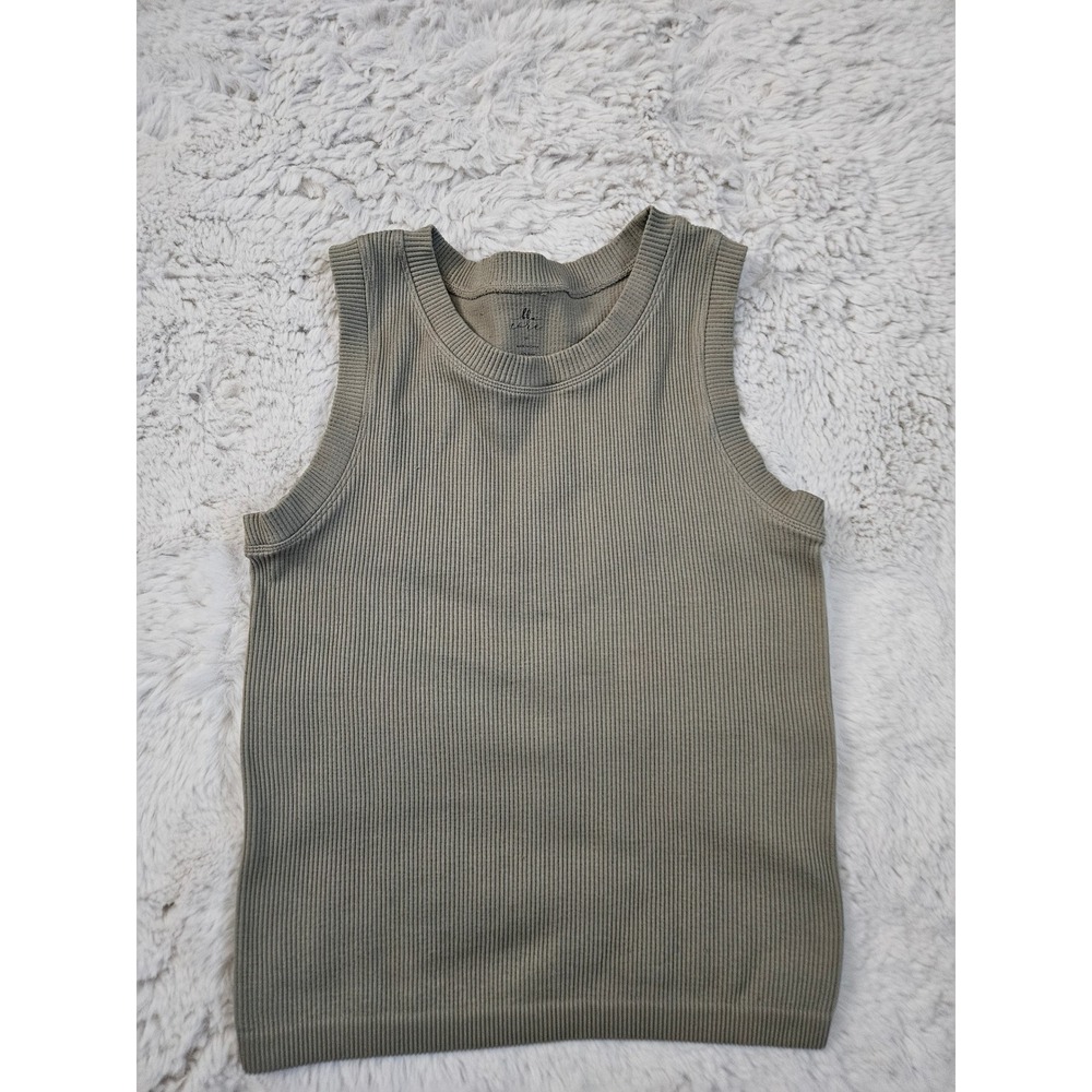 BKE Core Olive Green Ribbed Knit Scoop Neck Seamless Tank Top Size‎ M/L - Picture 6 of 14